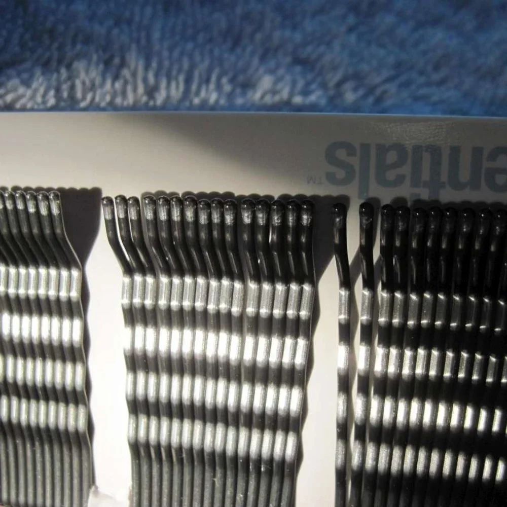 60 Conair Silver Secure Hold Style Stay Tight Bobbies Bobby Slide Hair Pins Open